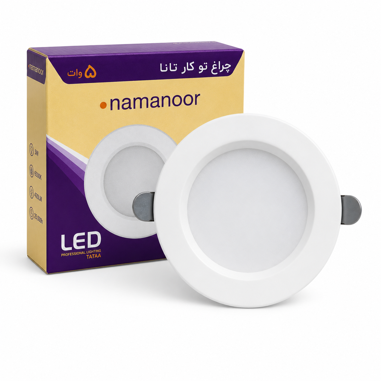 پنل LED بک‌لایت ۵ وات نمانور مدل توکار