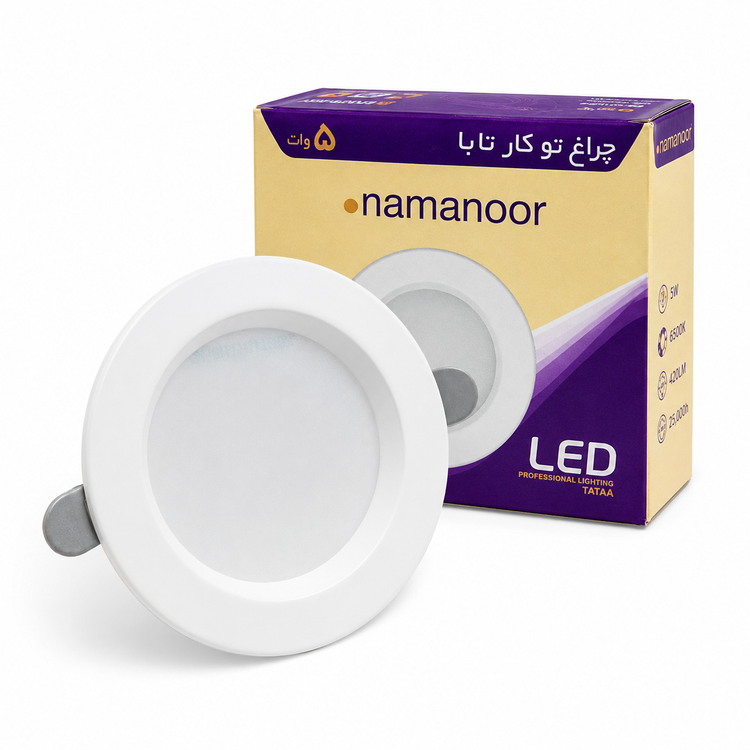 پنل LED بکلایت ۵ وات نمانور مدل توکار