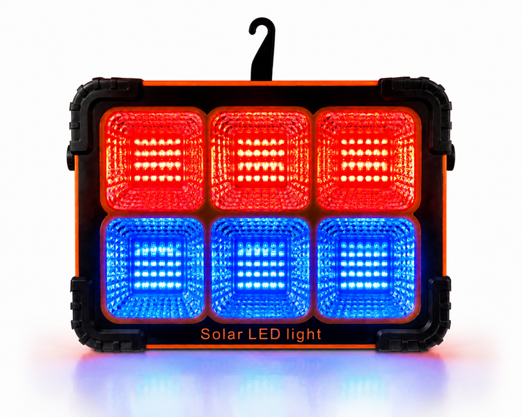 پروژکتور شارژی سولار LED مدل DK-463 | چراغ اضطراری و کمپینگ چندکاره